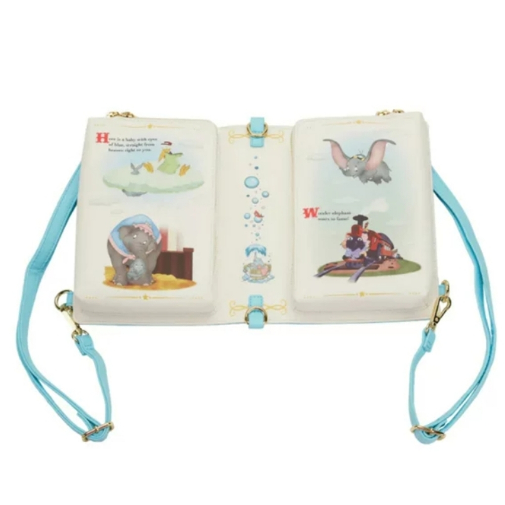 Loungefly Disney Dumbo Storybook Convertible Backpack & Crossbody Bag - Picture 2 of 5